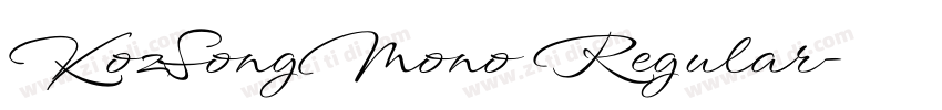 KozSongMono Regular字体转换 KozSongMono Regular字体转换